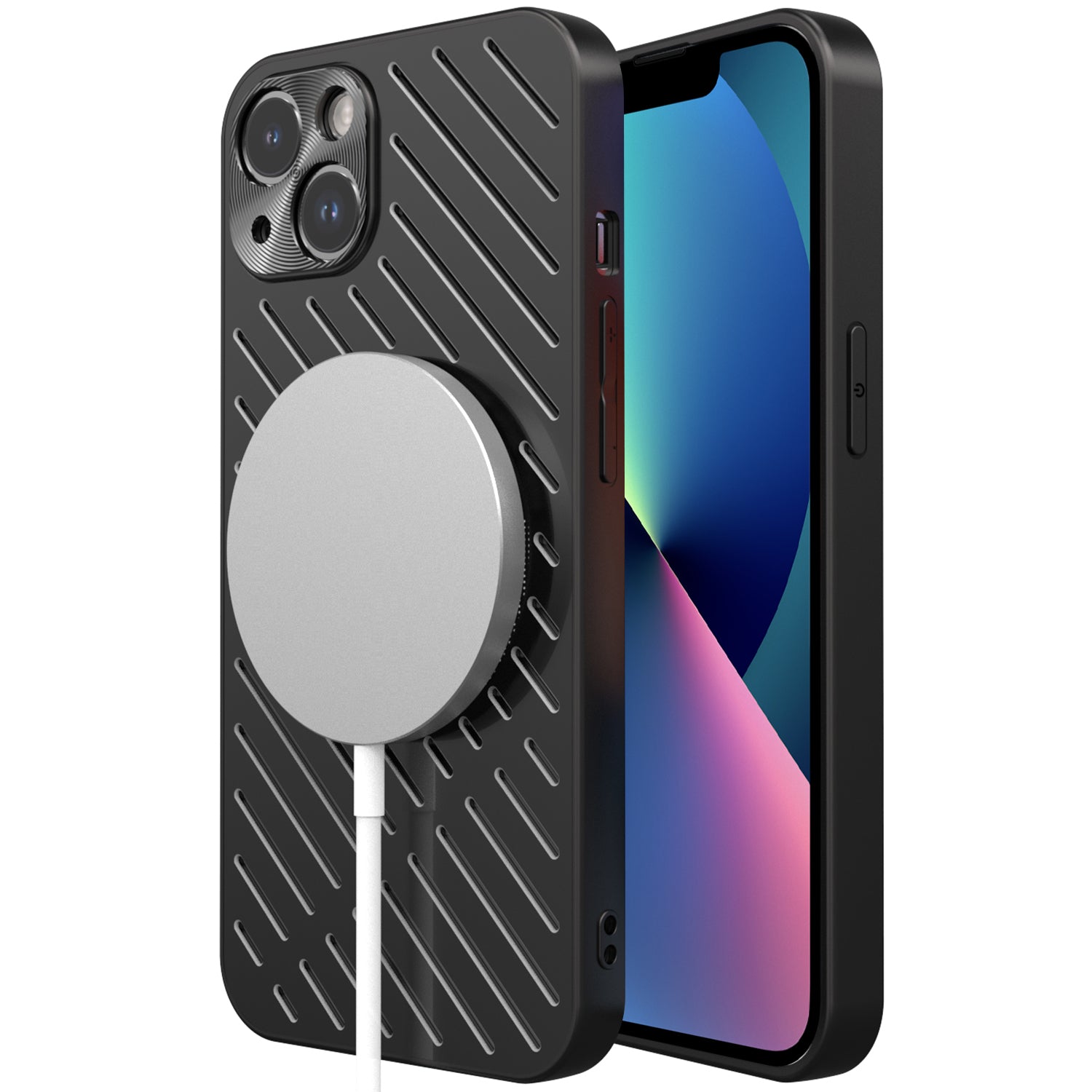R-JUST RJ57 pro iPhone 13 Kompatibilní s krytem telefonu MagSafe pro odvod tepla Duté kovové pouzdro TPU R-JUST RJ57 pro iPhone 13 Kompatibilní s krytem telefonu MagSafe pro odvod tepla Duté kovové pouzdro TPU